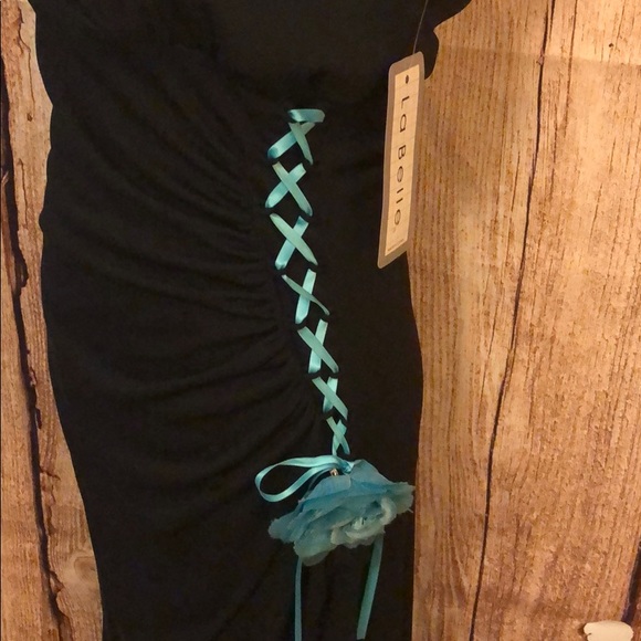 Slip on Halter Dress with Turquoise NWT - Picture 2 of 5